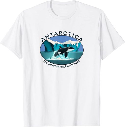 Antarctica Orca Whale Iceberg Cool Antarctic Travel Souvenir T-Shirt