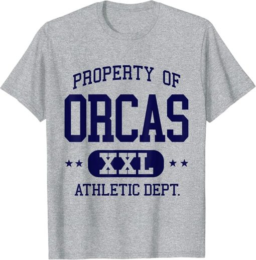 Orcas Retro Athletic Property Dept Funny T-Shirt